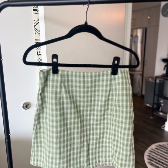 Princess Polly Green and White Mini Slit Skirt - Picture 10 of 10